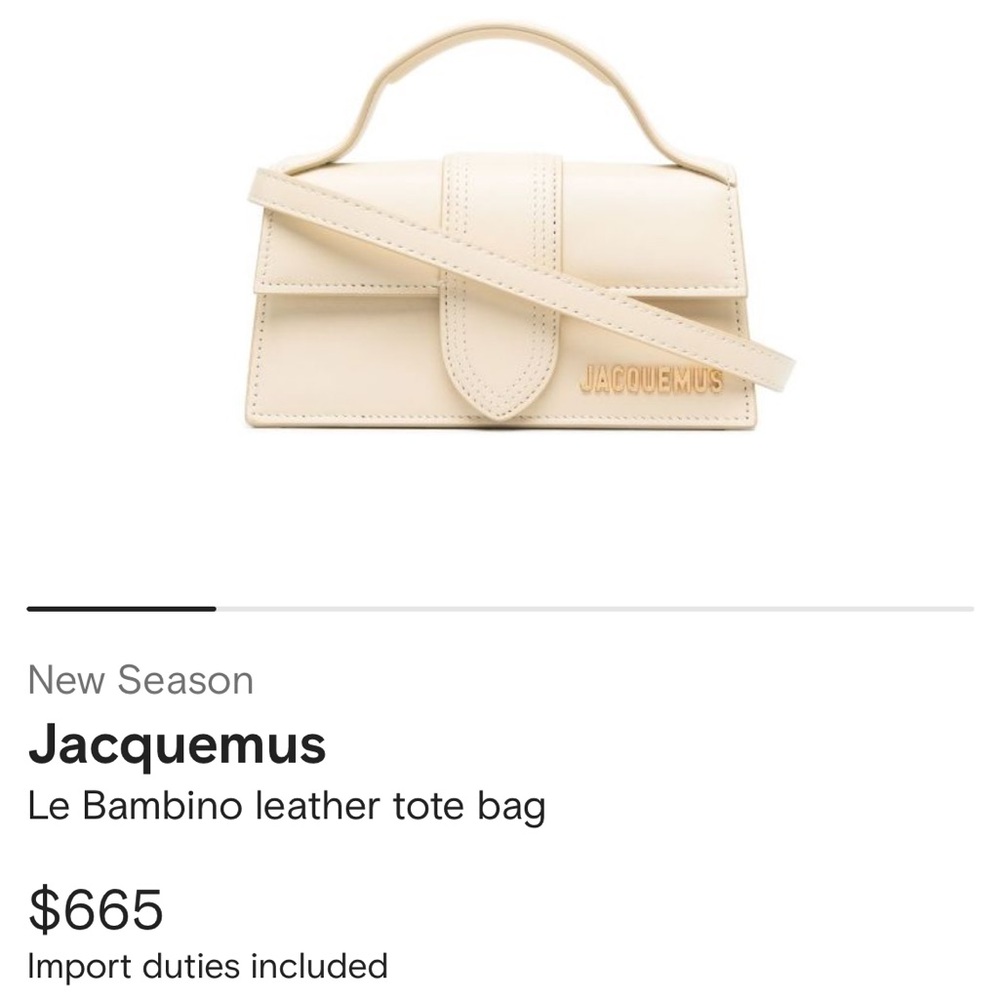 Jacquemus Beige Leather Handbag - Le Bambino